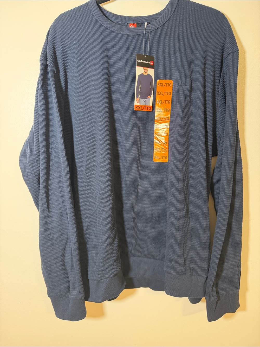 Carhartt Navy Waffle-Knit Thermal Crewneck
